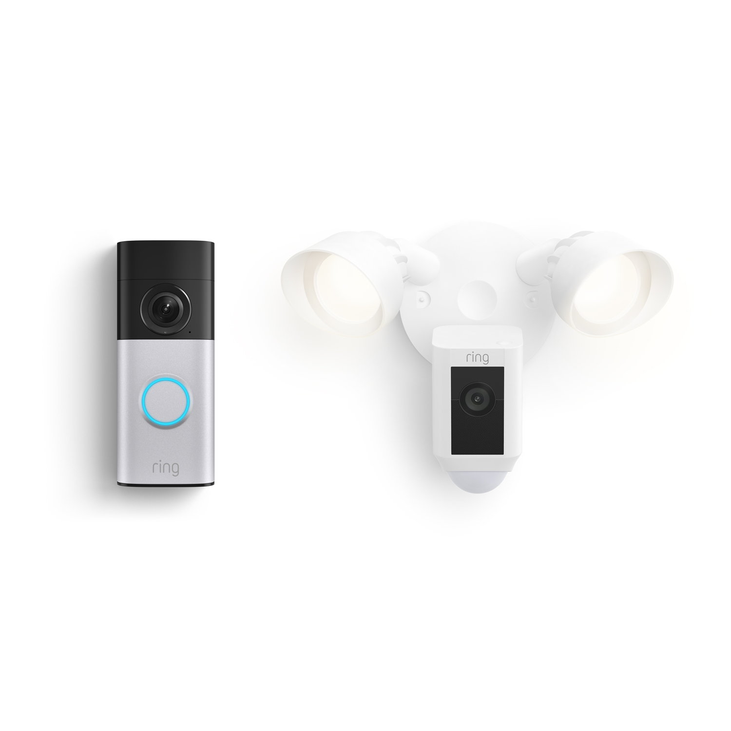 Wired Doorbell Plus (2nd Gen) + Floodlight Cam Plus - White